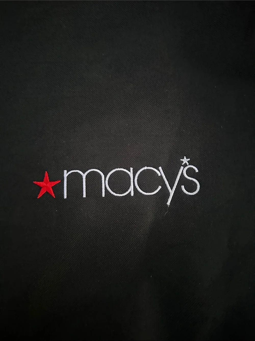 Macy's Black Nylon Messenger Bag with Red Star Logo